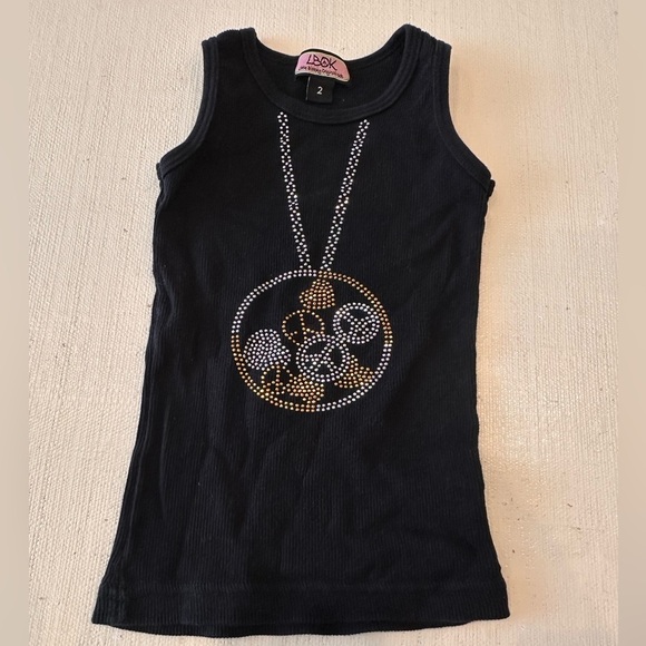 DENNYS Other - Designer from DENNY’s-Black Tank Top with Gold and Silver Accents